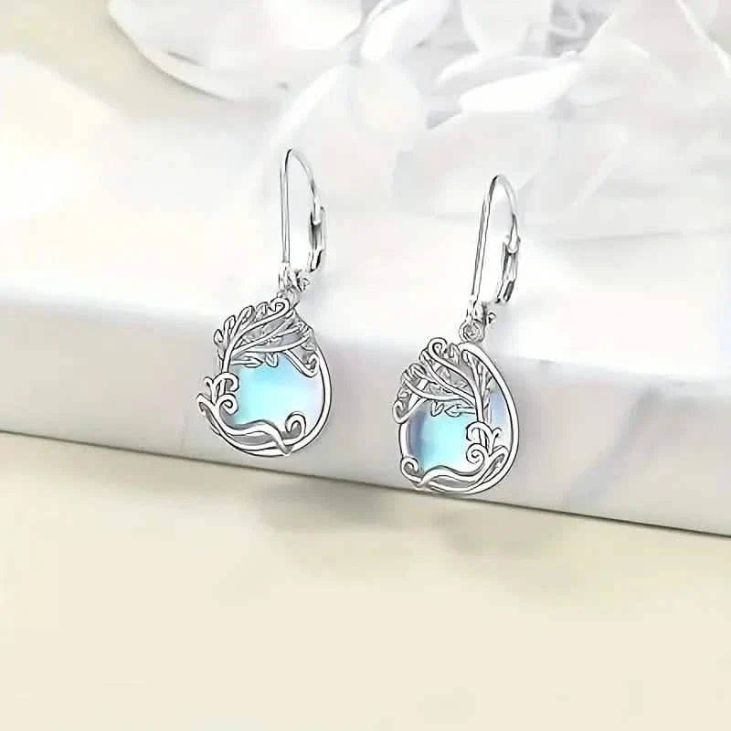 Tree of Life Design S925 Sterling Silver Dangle Earrings
