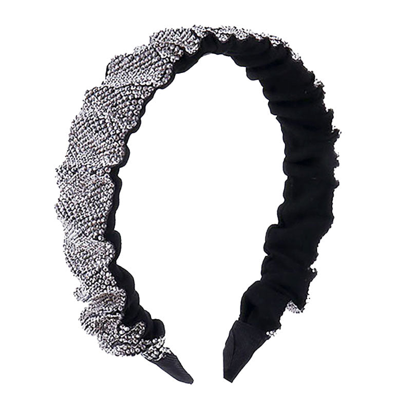 Trendy Braided Knotted Bling Pleated Headband
