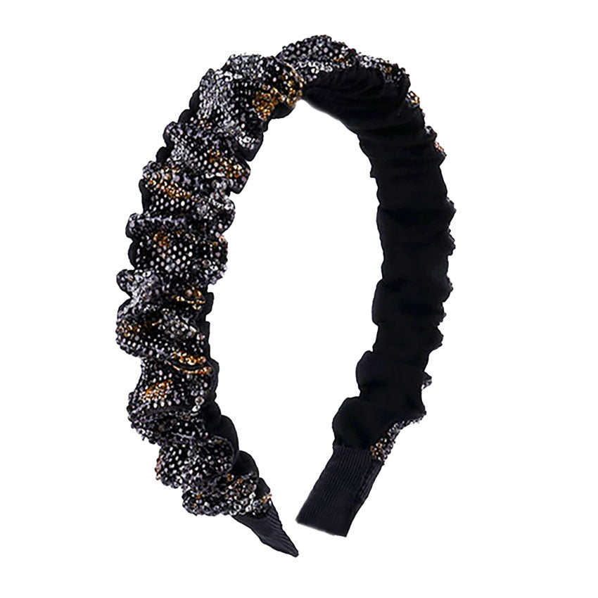 Trendy Braided Knotted Bling Pleated Headband