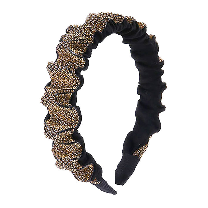 Trendy Braided Knotted Bling Pleated Headband