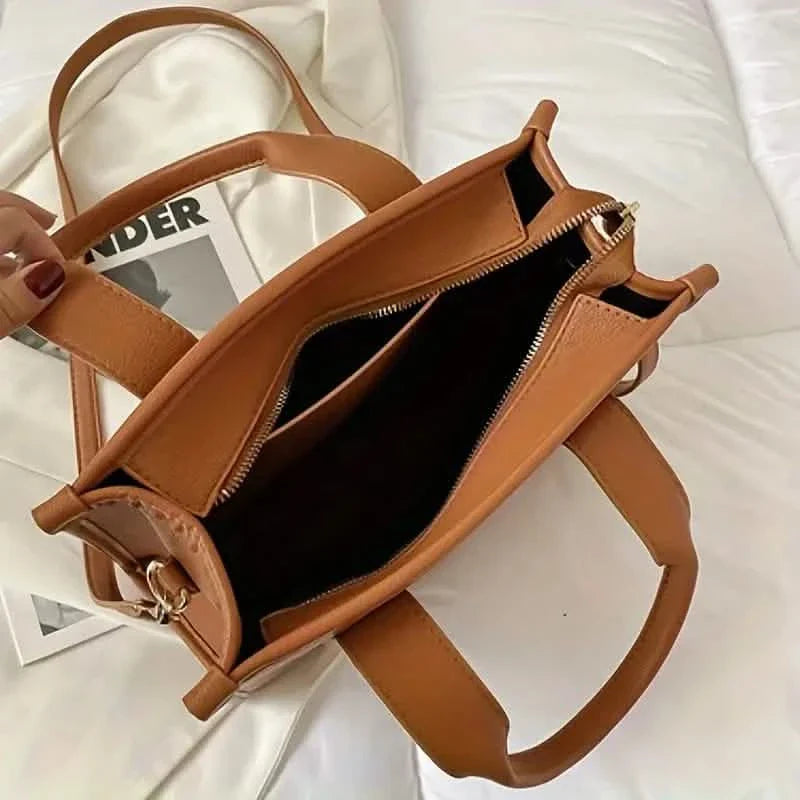 Sac cabas en cuir tendance, petit, personnalisé, avec poignée supérieure, sac à bandoulière
