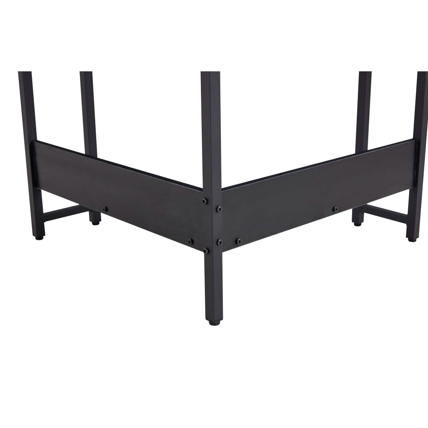 Triangle Computer Desk, Smooth Keyboard Tray& Storage Shelves