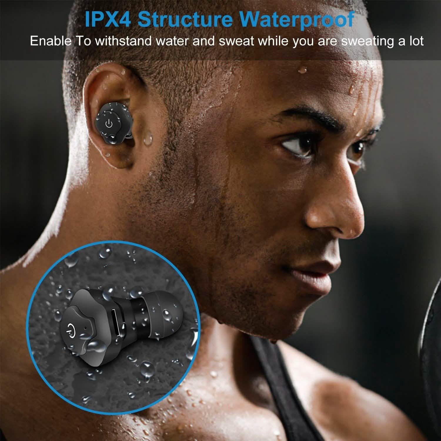 Écouteurs sans fil True Wireless CSR v4.2 Casques intra-auriculaires stéréo
