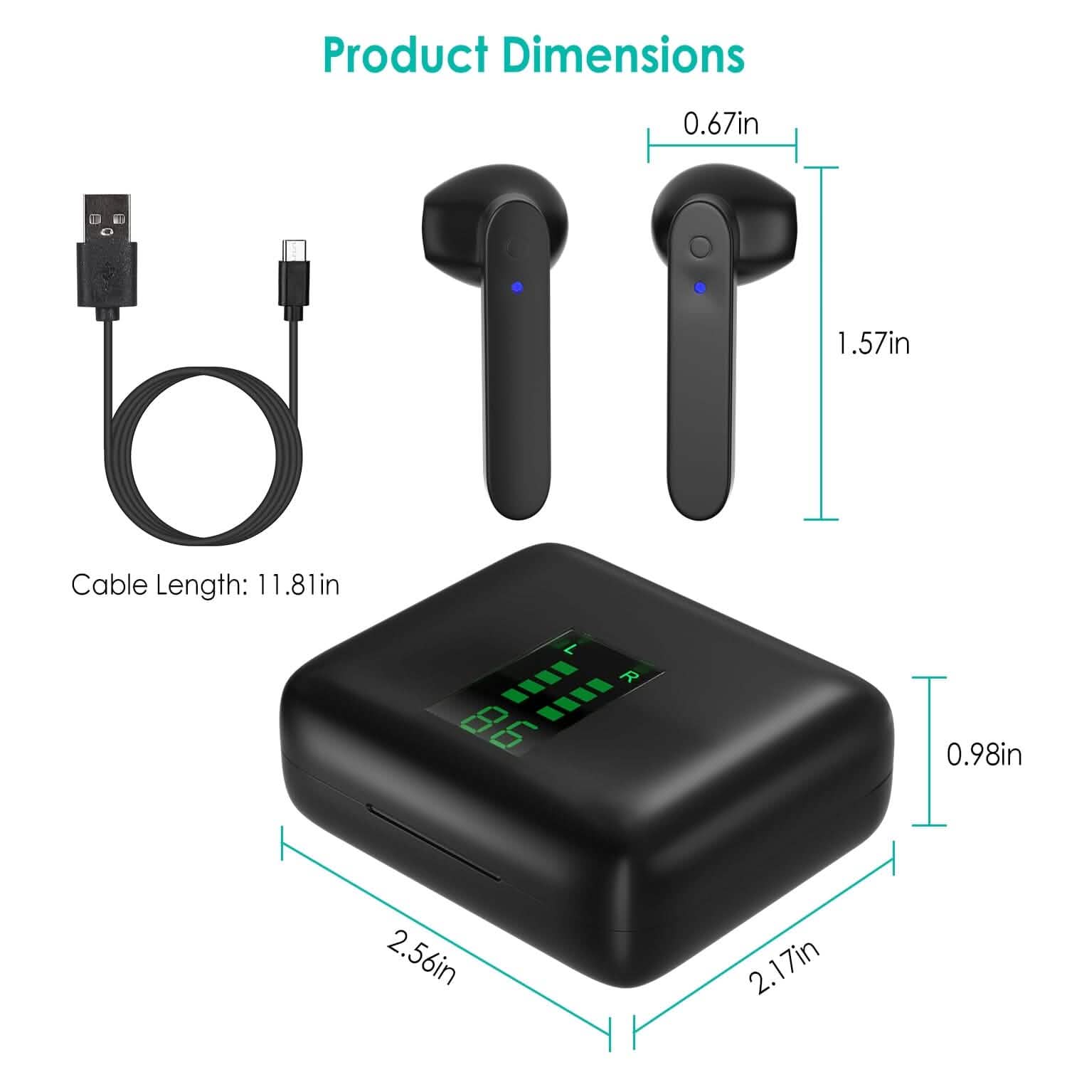 True Wireless Stereo V5.1イヤホンタッチコントロール