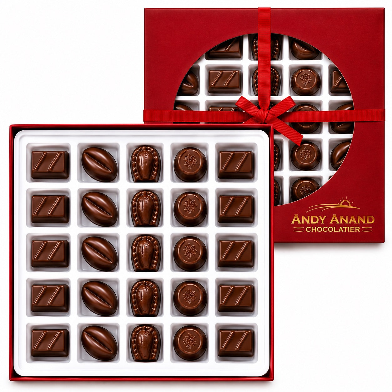 Andy Anand Sugar-Free Vegan Belgian Dark Chocolate Truffles Gift Box, 25 pc – Handmade Gourmet Assorted Flavors, Perfect for Indulgence, Birthday & Holiday