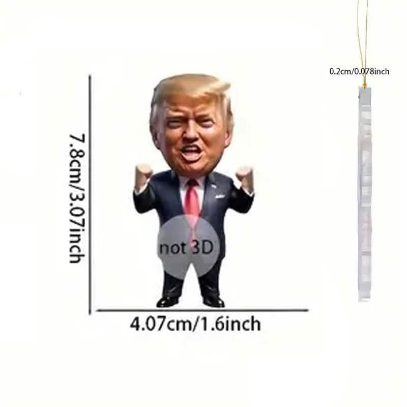 Ornement en acrylique Trump Décoration suspendue polyvalente
