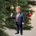 Décorations acryliques inspirées par Trump - Ornements étincelants