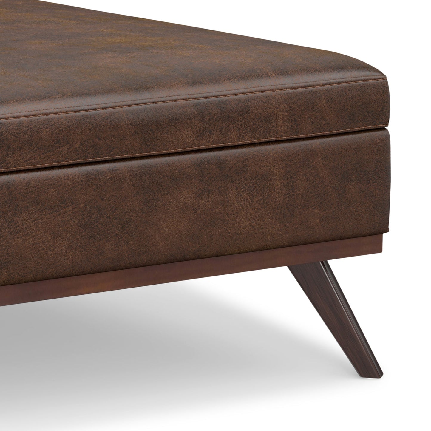 Owen 40 Inch Wide XL Square Coffee Table Storage Ottoman