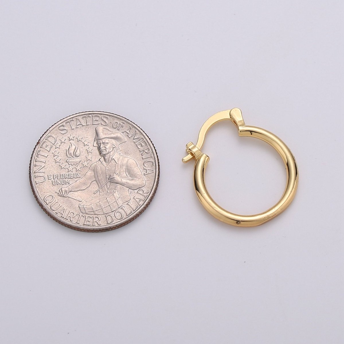Tube Hoops Gold, 20mm Gold Hoops, Large Gold Hoop Earrings, Hollow Hoop Earrings, Chunky Hoops, Light Hoops for Every Day Wear Q-228