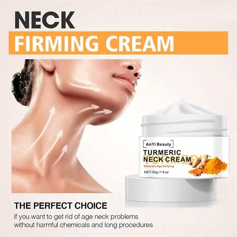 Crème raffermissante pour le cou au curcuma Hydratant visage au rétinol, collagène et acide hyaluronique
