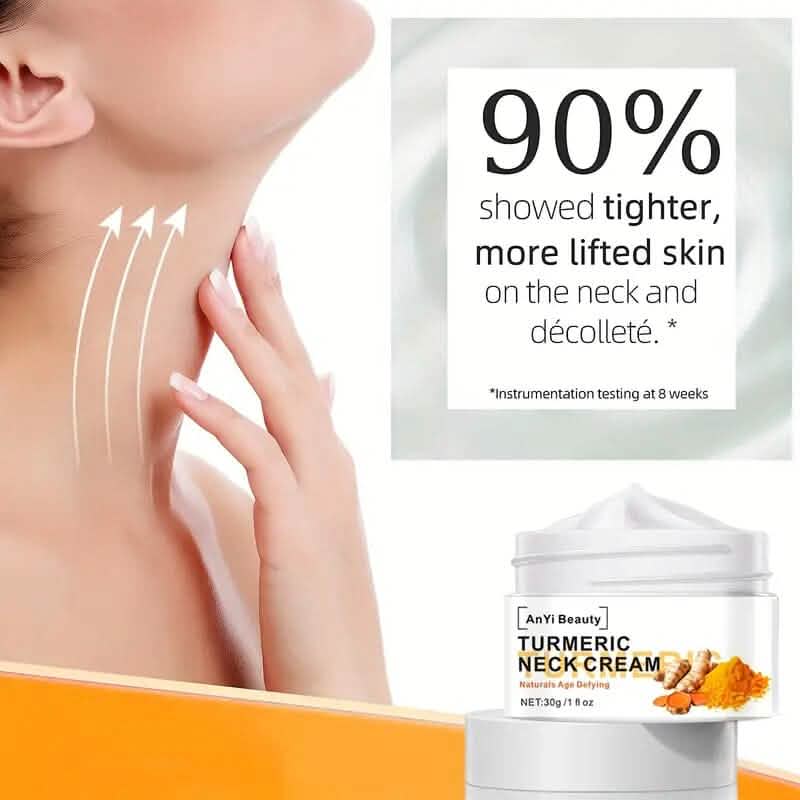 Crème raffermissante pour le cou au curcuma Hydratant visage au rétinol, collagène et acide hyaluronique