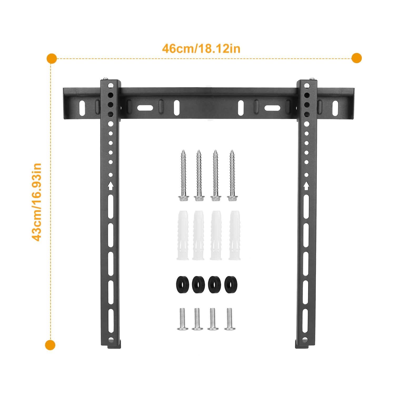 Support mural de fixation TV pour téléviseurs plats de 32 à 65 pouces