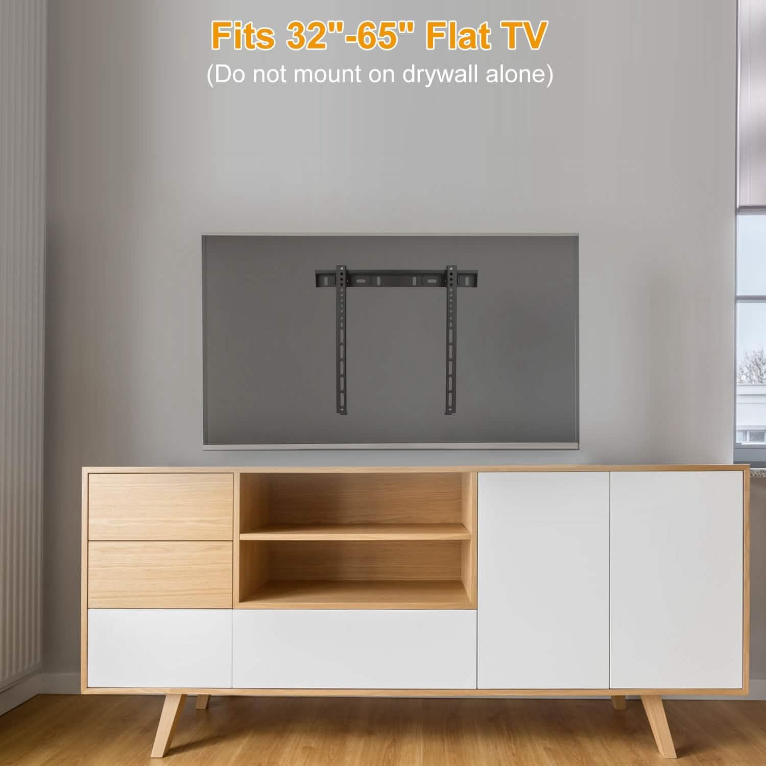 Support mural de fixation TV pour téléviseurs plats de 32 à 65 pouces