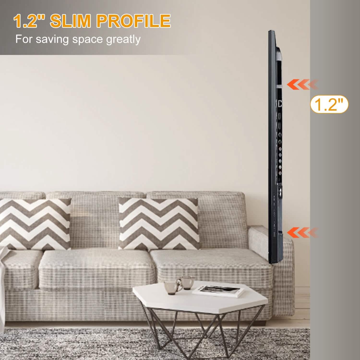 Support mural de fixation TV pour téléviseurs plats de 32 à 65 pouces