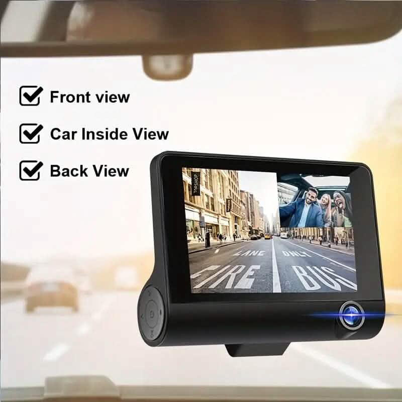 Two-Lens HD Night Vision Driving Recorder with Suction Cup Installation + 32G Card