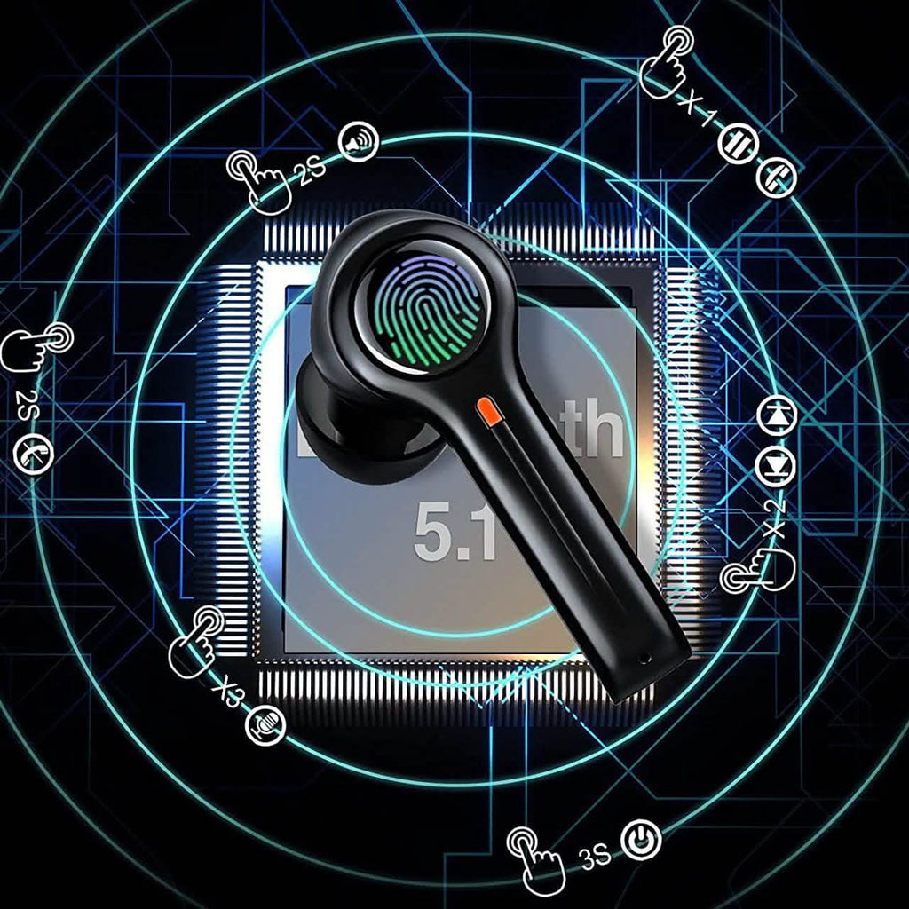 TWS Bluetoothイヤホン 指紋タッチ操作