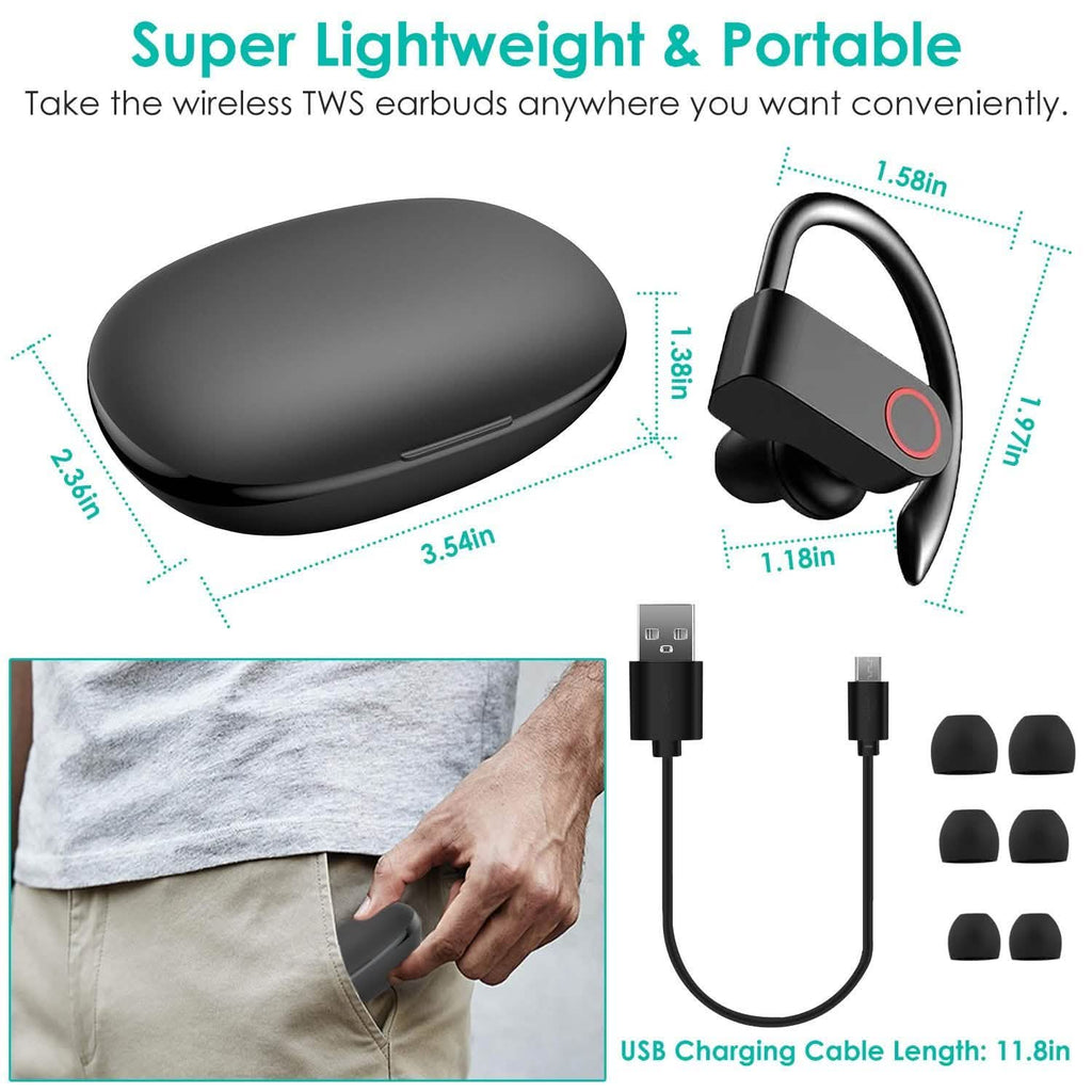 TWS Wireless 5.0 Earbuds IPX5 Waterproof Sports Headset