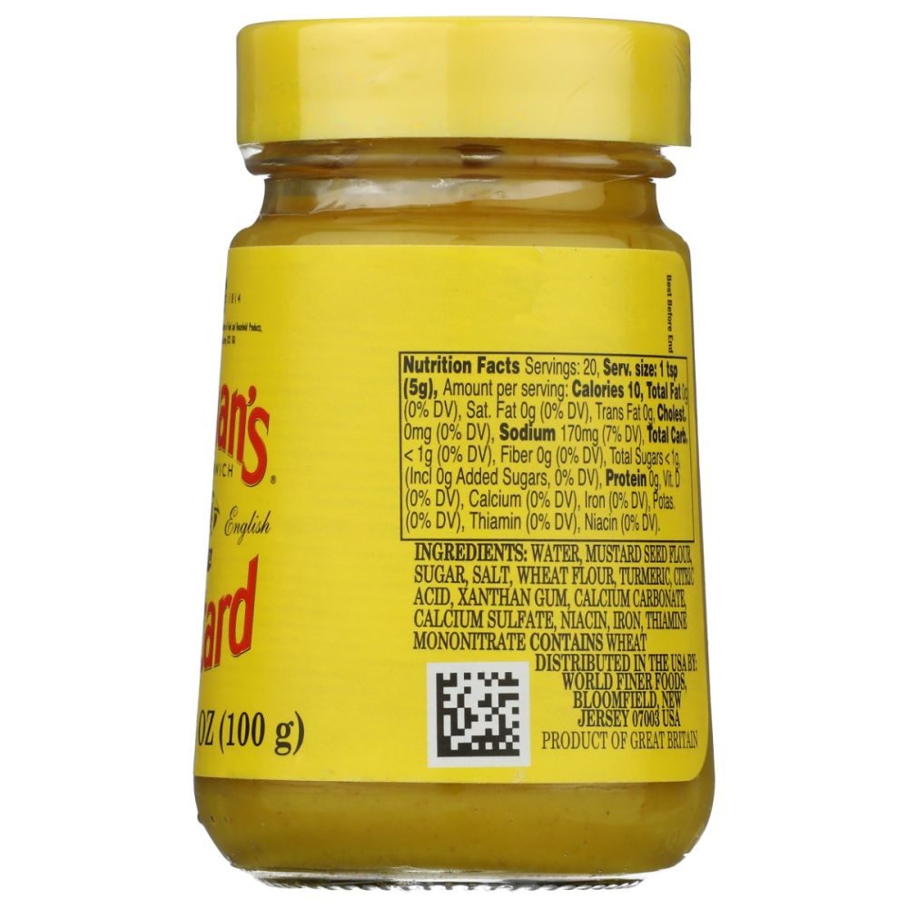 COLMANS: Prepared Mustard, 3.53 oz
