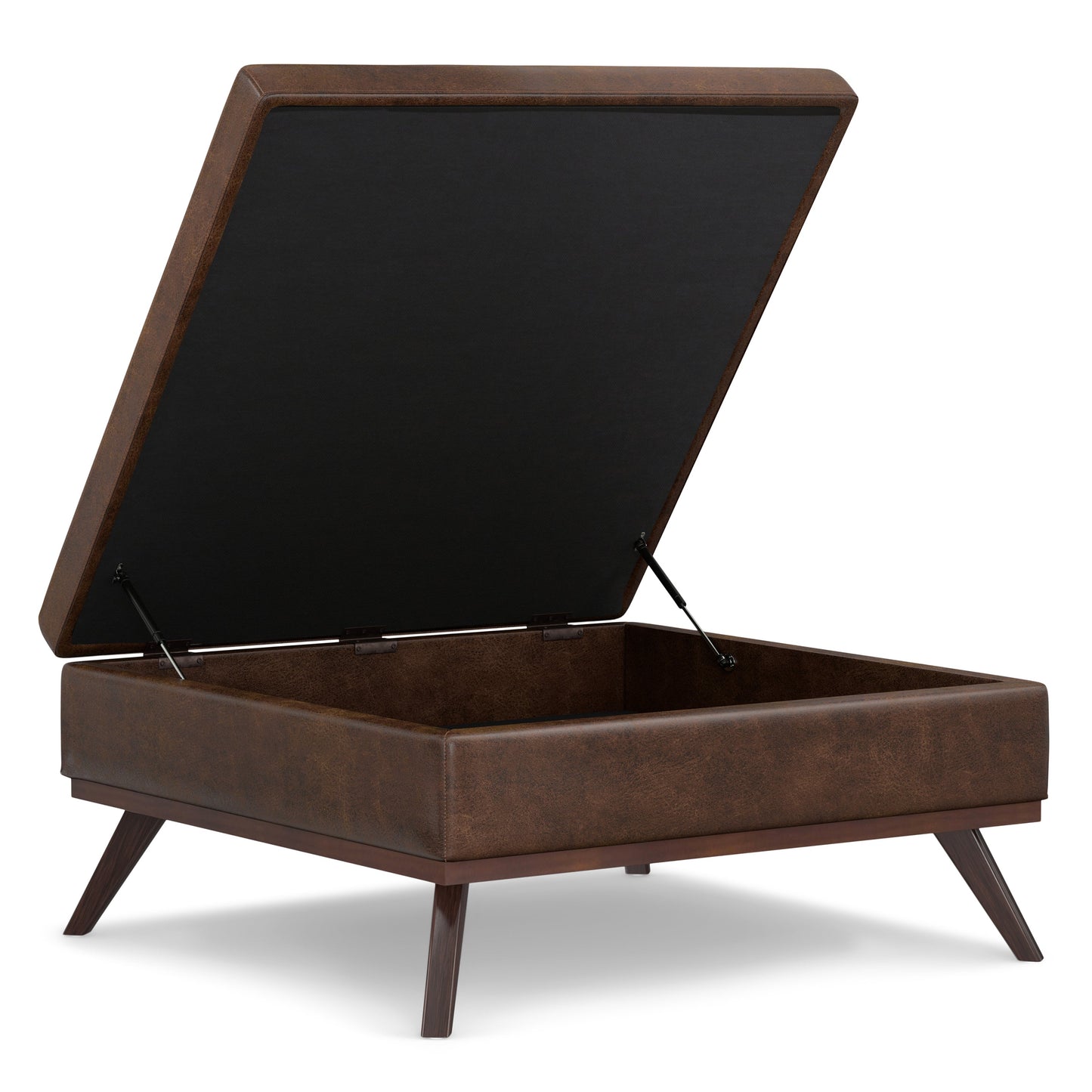 Owen 40 Inch Wide XL Square Coffee Table Storage Ottoman
