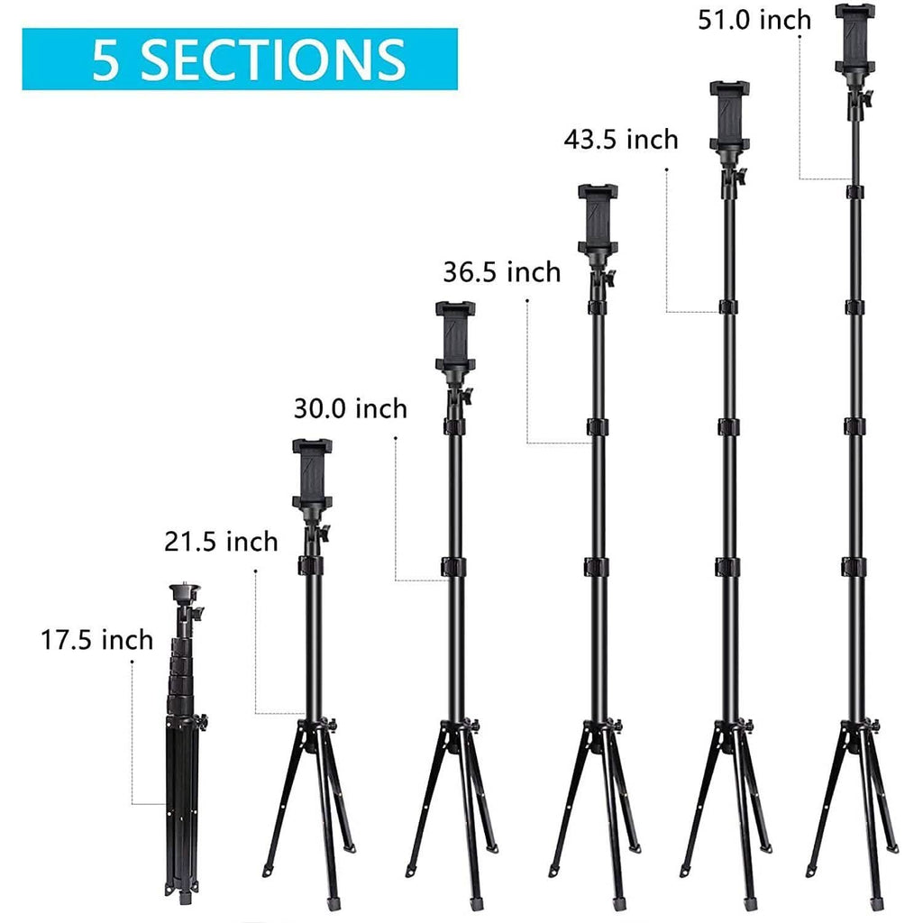 Trépied extensible UBeesize 51" avec télécommande Bluetooth