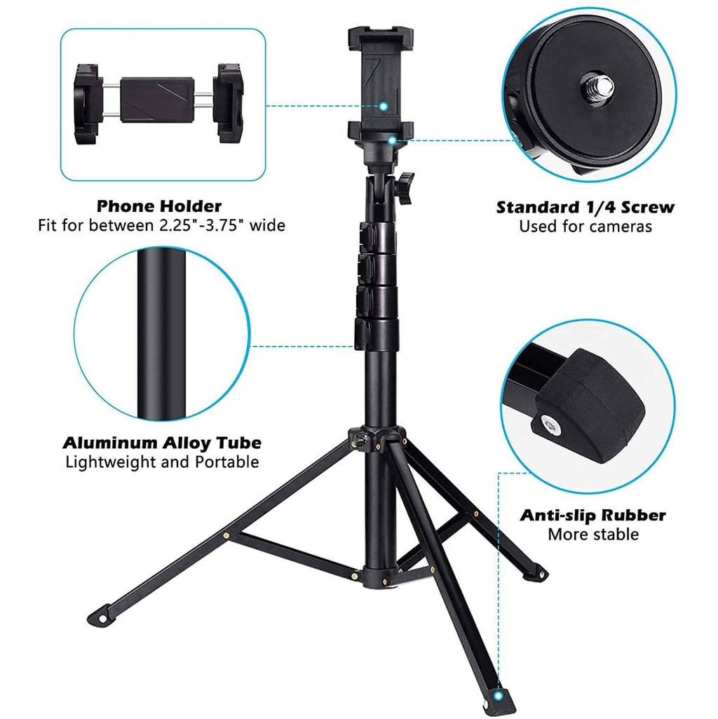 Trépied extensible UBeesize 51" avec télécommande Bluetooth