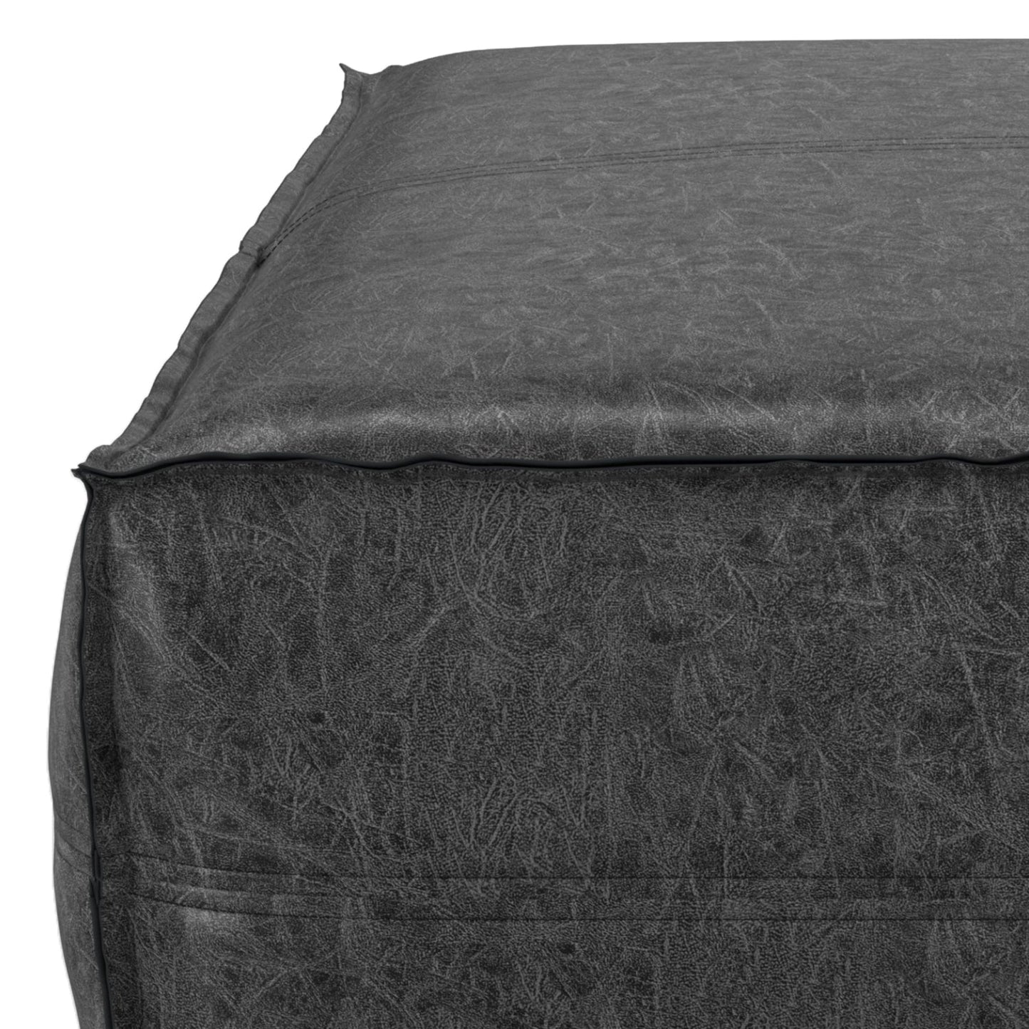 Brody Extra Large Coffee Table Pouf - Distressed