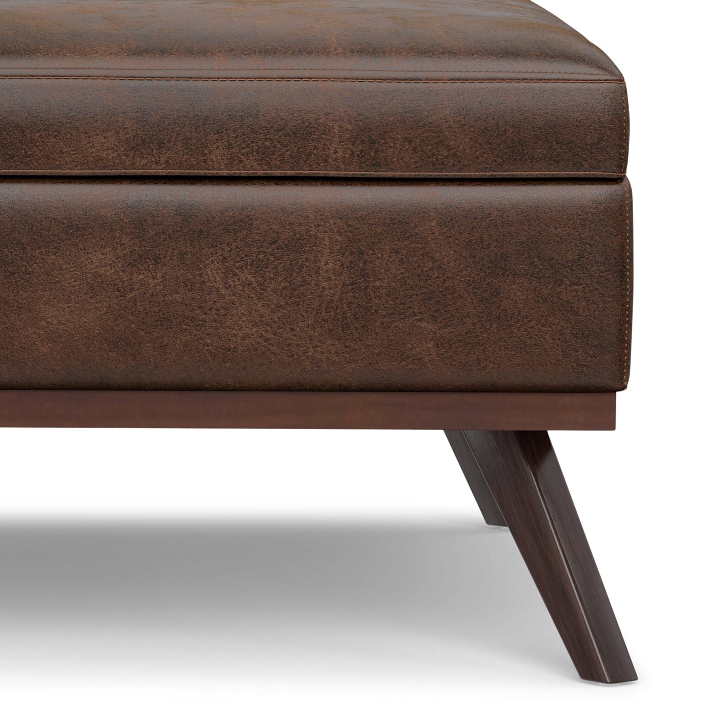 Owen 40 Inch Wide XL Square Coffee Table Storage Ottoman