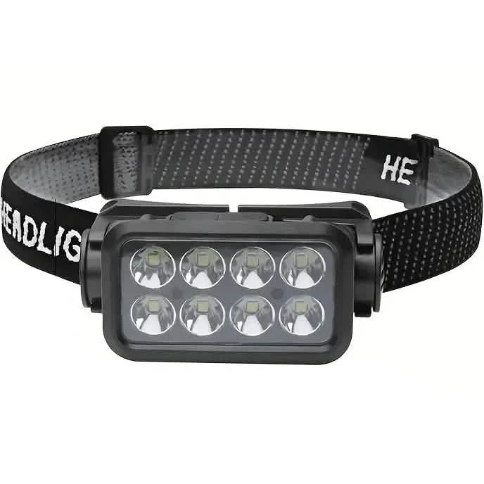 Lampe frontale rechargeable ultra-lumineuse avec 6 modes DEL