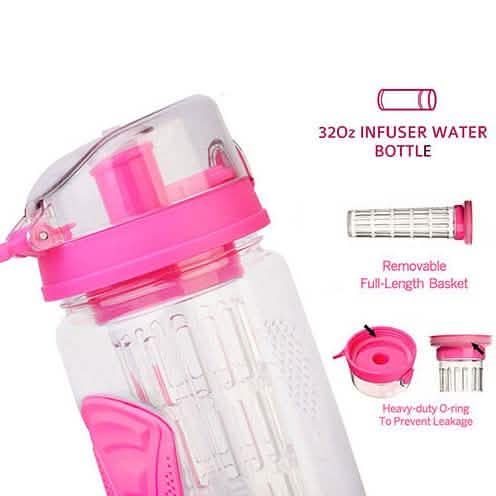 超ポータブルフルーツインフューズウォーターボトル 32oz