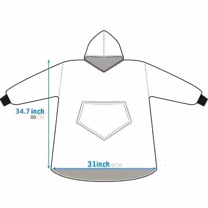Couverture à capuche en polaire sherpa ultra-douce - Sweat-shirt portable douillet et surdimensionné