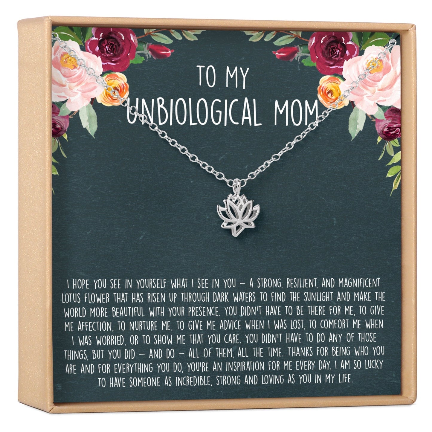 Unbiological Mom Lotus Necklace
