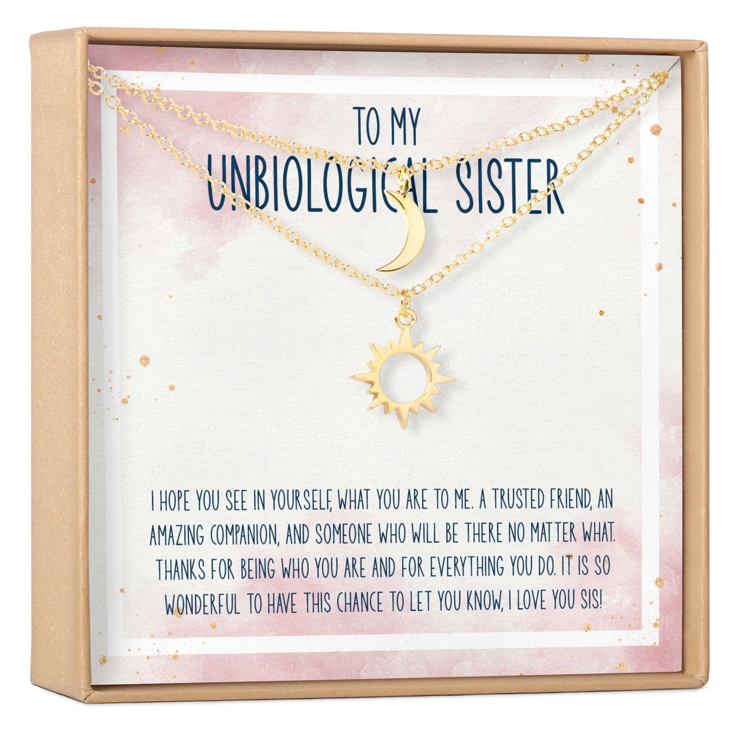 Unbiological Sisters Sun and Moon Pendants Necklace Set