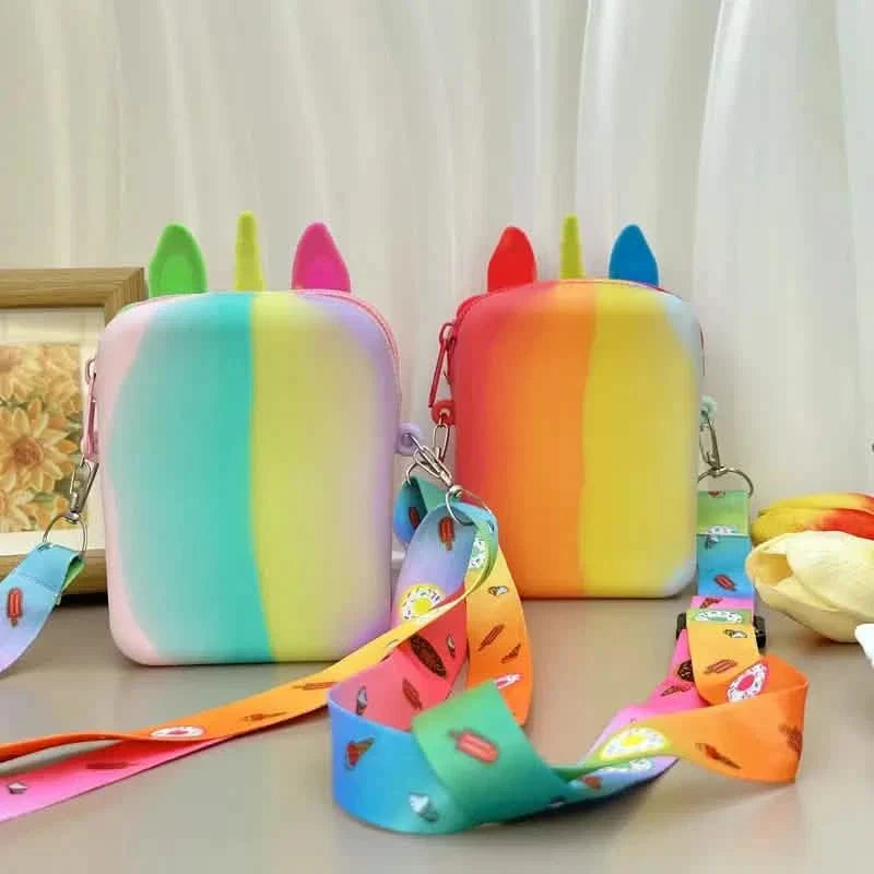 Sac bandoulière Licorne avec boutons pop fidget