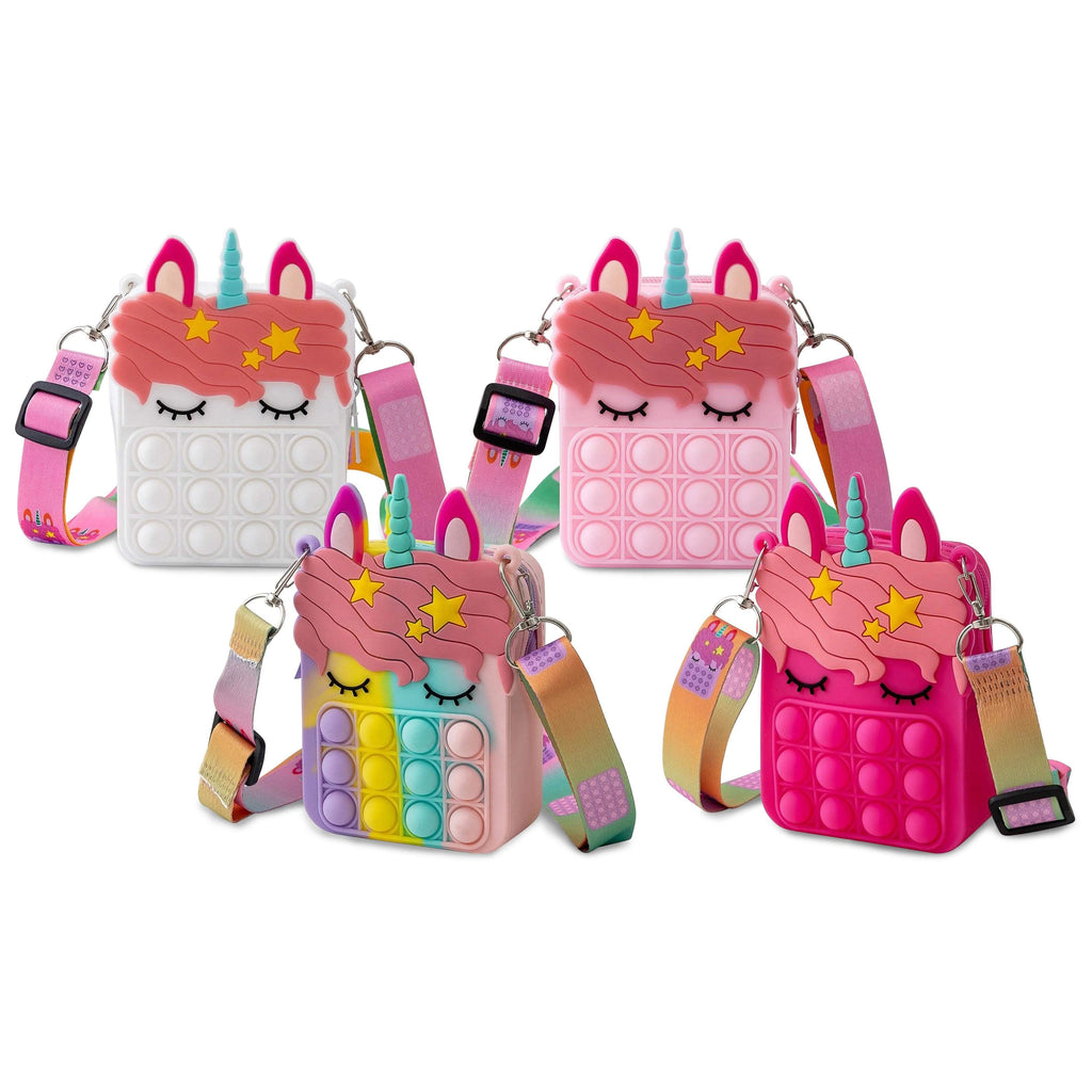 Sac à main licorne Pop-it Bubble Fidget pour enfants