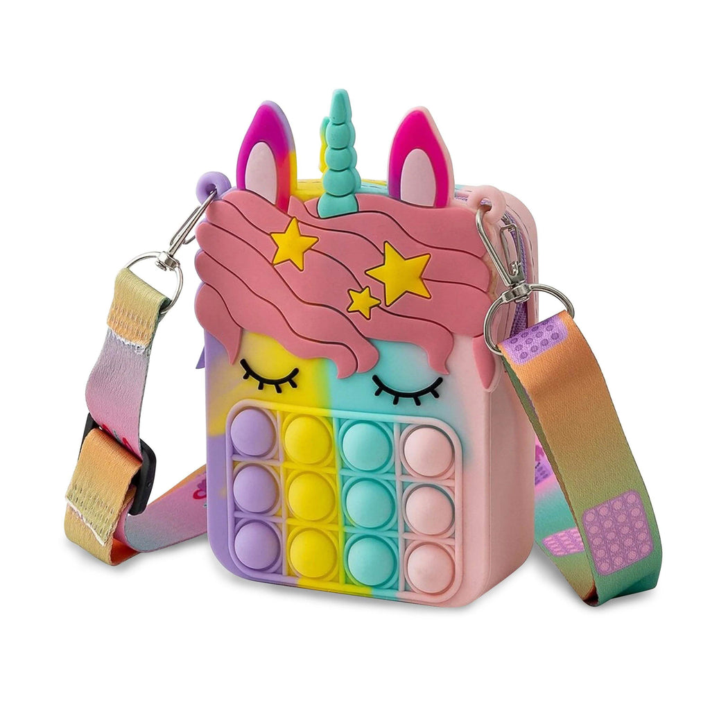 Sac à main licorne Pop-it Bubble Fidget pour enfants
