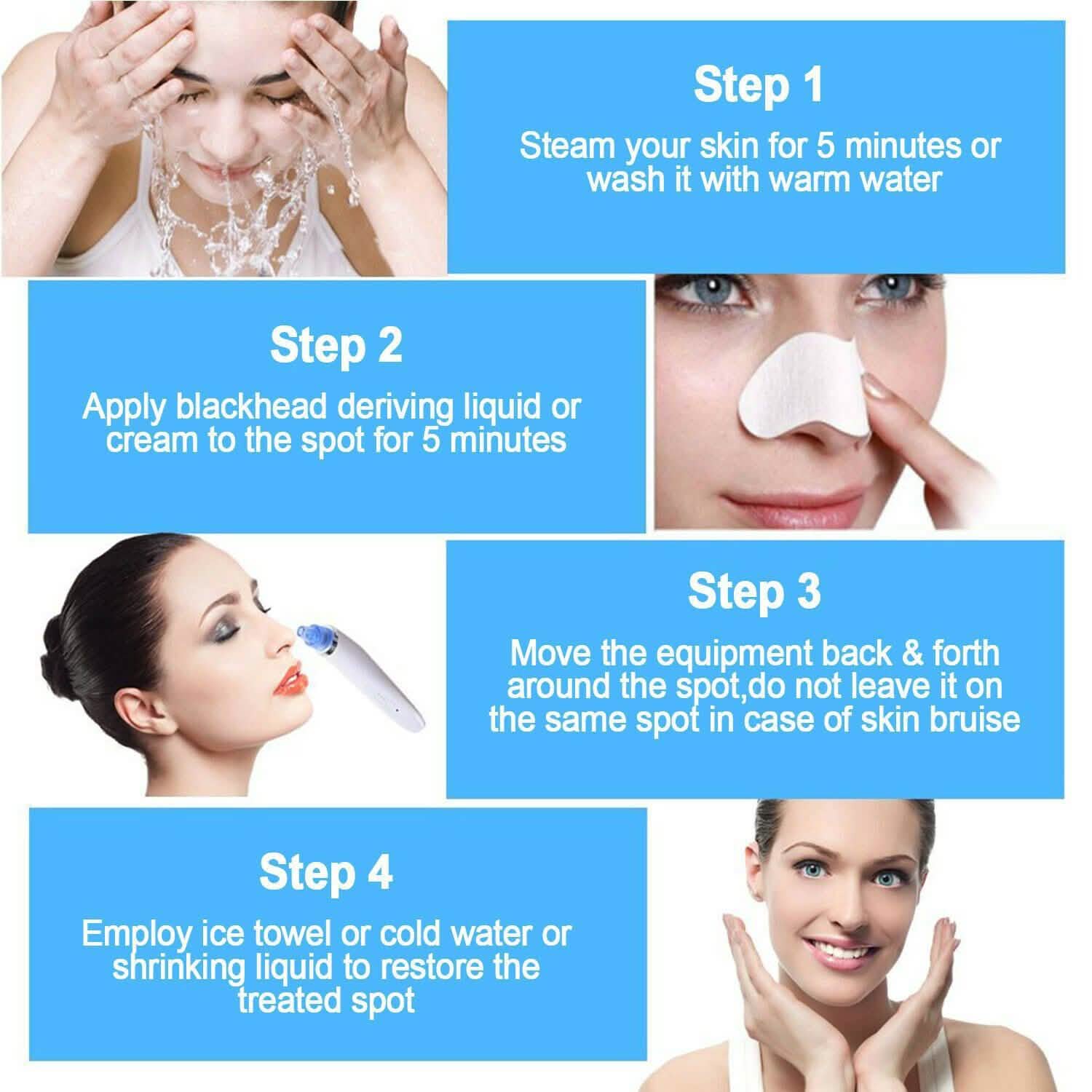 Unisex Electric Blackhead Remover Facial Skin Pore Cleaner