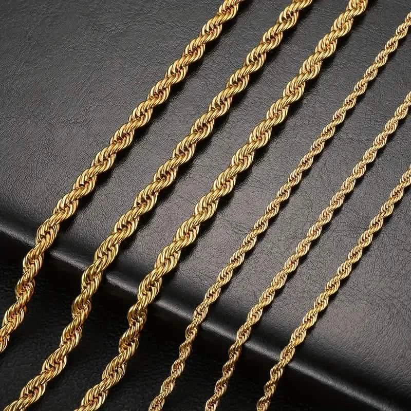European Classic Twist Necklace Rope Chain