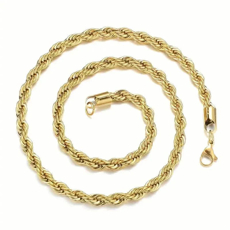 European Classic Twist Necklace Rope Chain