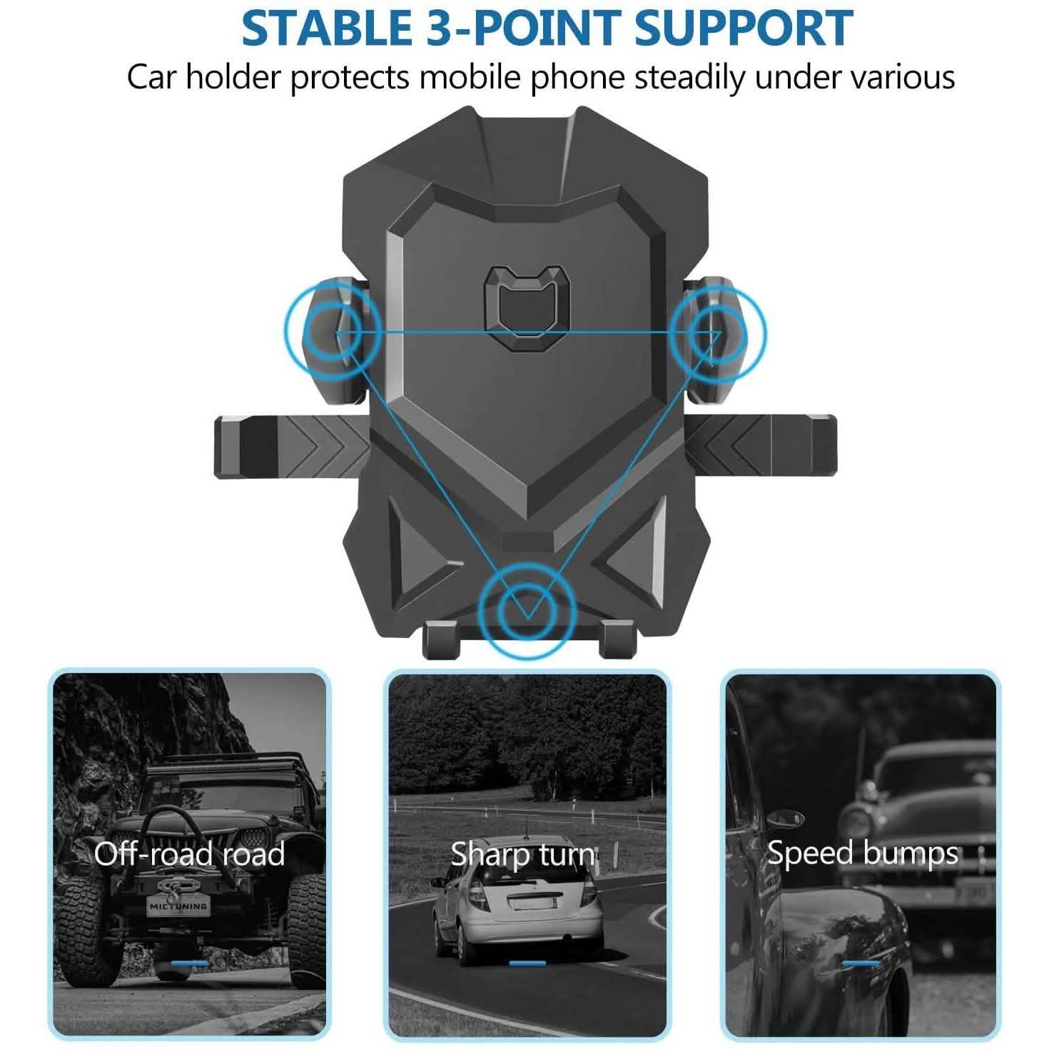 Support universel de téléphone pour voiture à long col de cygne