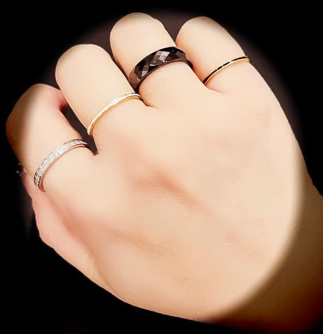 RG111W B.Tiff Stacking .01 ct Eternity Ring [Thin Band]