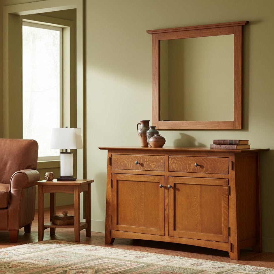 Mission / Arts and Crafts Solid Quarter Sawn Oak Cabinet - Model A34