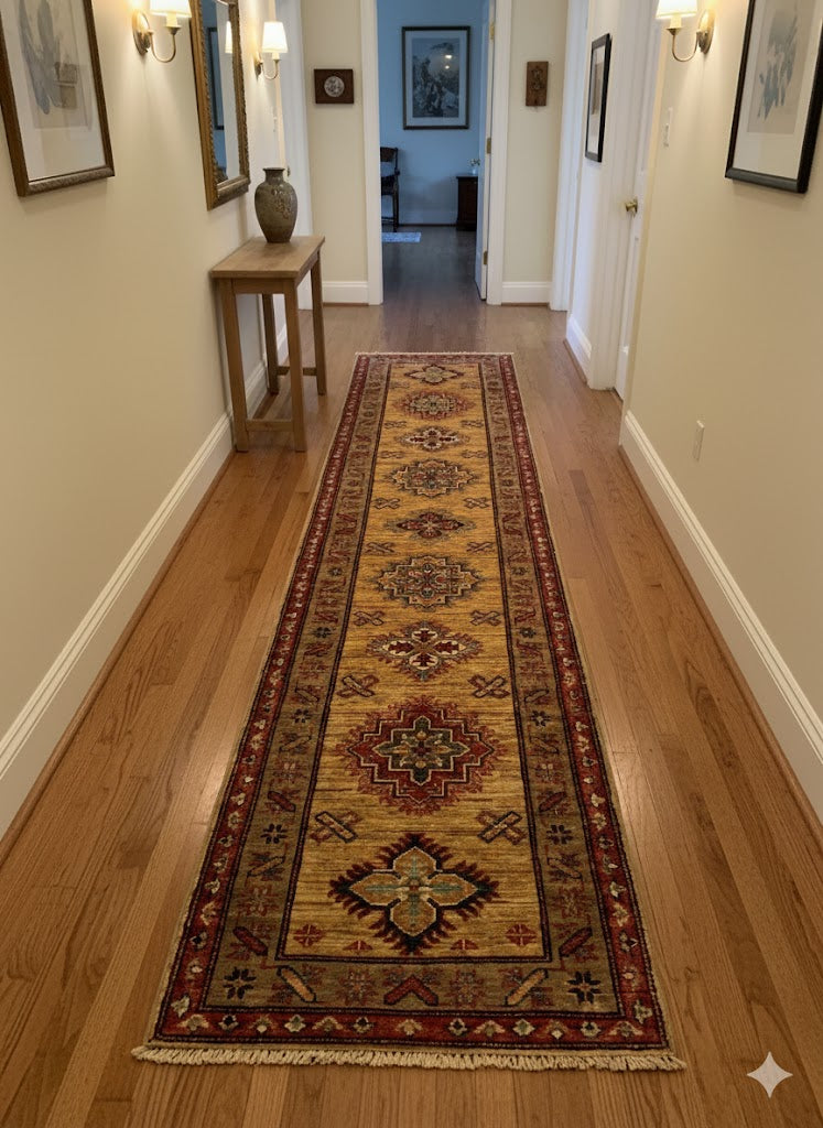 Hand-Knotted Sultanabad 100% Wool Rug Runner, 2' 1" x 7' 7"