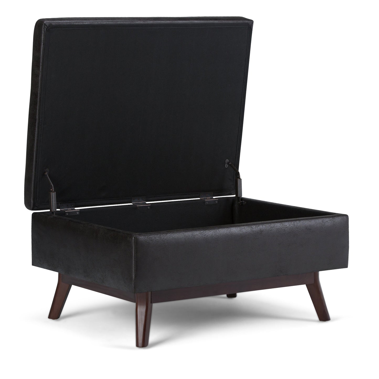 Owen 34 Inch Wide Coffee Table Storage Ottoman in Distressed