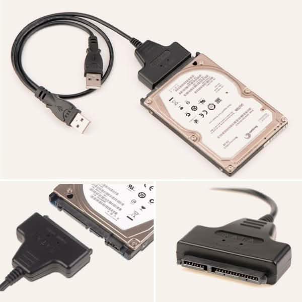 USB 2.0 to SATA変換アダプターケーブル 2.5/3.5インチSATA HDD対応