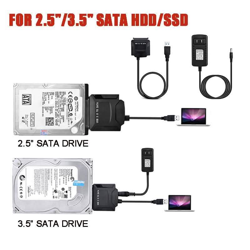 USB 3.0 to SATA変換アダプター 2.5"/3.5" SATA HDD/SSD用
