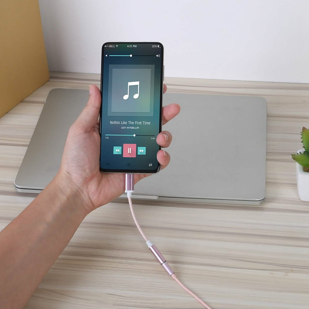 USB-C Type C Adapter Port to 3 .5mm Aux Audio Jack