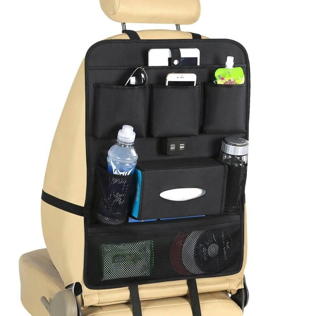 Organisateur de siège arrière pour voiture avec chargeur USB