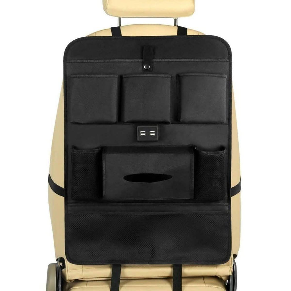 Organisateur de siège arrière pour voiture avec chargeur USB