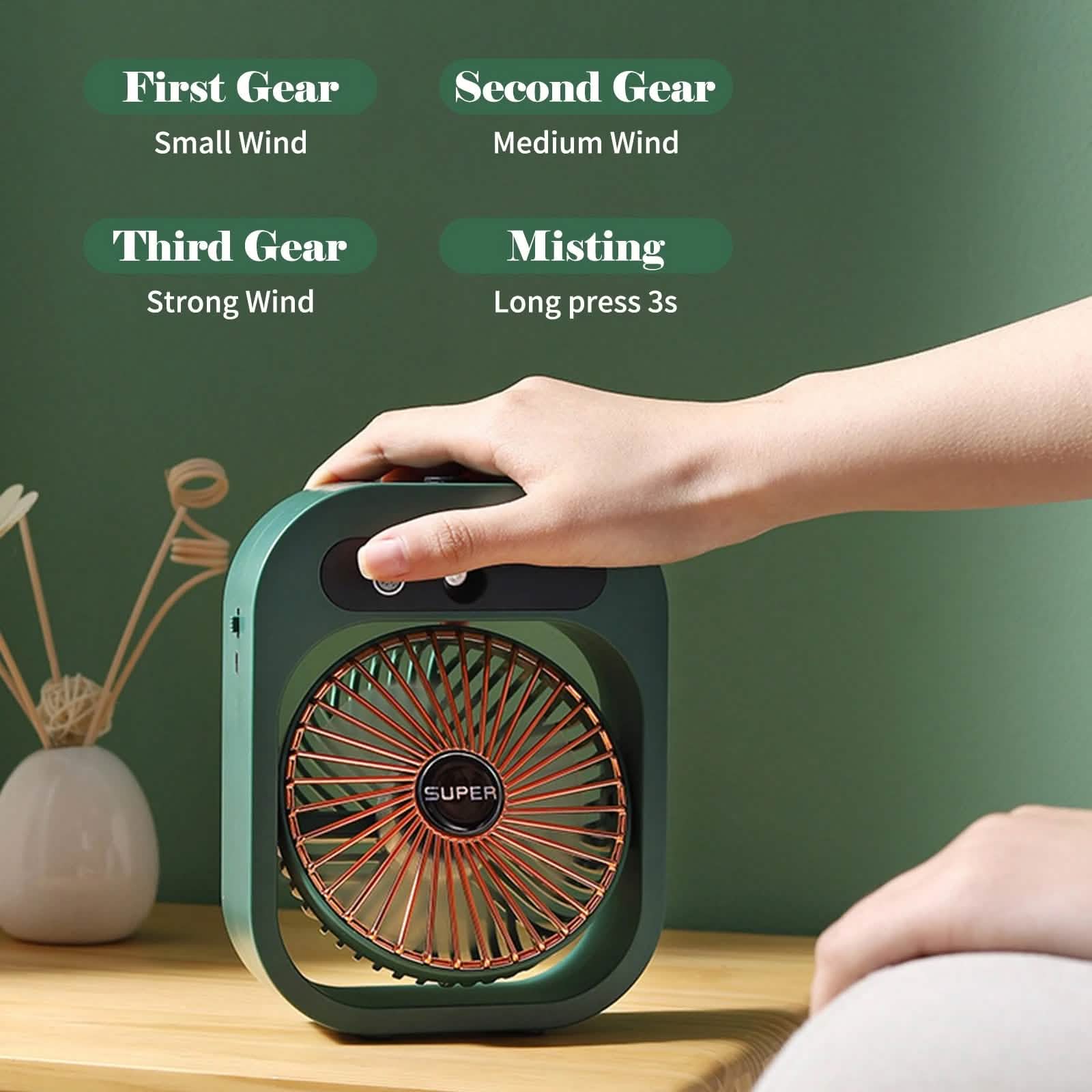 USB Rechargeable Desktop Spray Fan