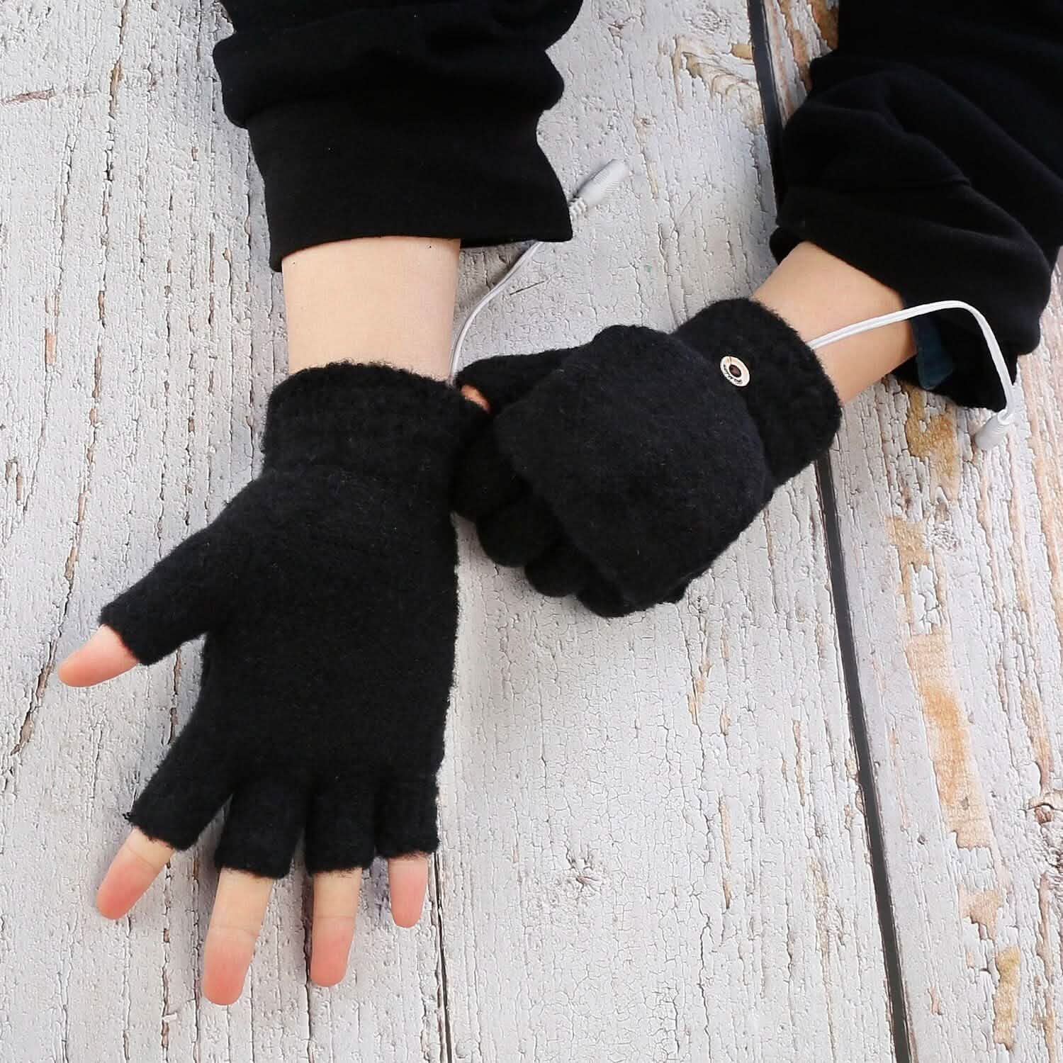 Mitaines chauffantes USB en laine